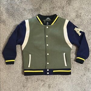 Kids Green and Blue Varsity Jacket